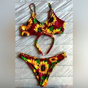 Zaful Sunflower Bikini